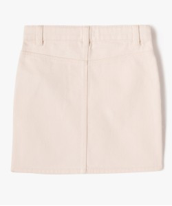 Jupe courte en toile denim colorée fille
